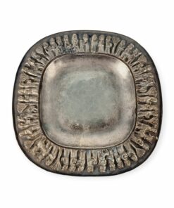 Tevan Margit ezüstözött dísztál