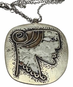 Percz János ötvösművész zománcozott medál láncon