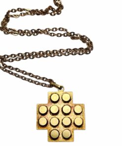 Vintage design " Lego " nyaklánc medállal