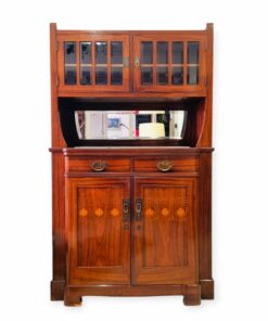 Szecessziós intarziás tálaló szekrény