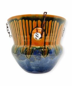 Vintage iparművész kerámia függő kaspó