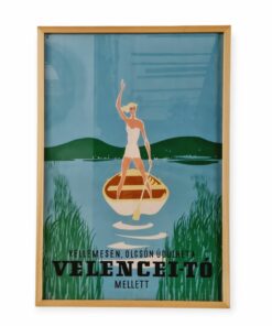 Velencei - tó vintage plakát, Szűcs Pál terve