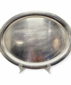 Nagyméretű Német Gowe art deco alpakka tálca, 54cm