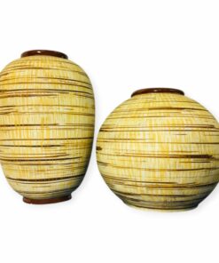 Ritka Amphora art deco majolika váza pár (Turn-Teplitz, 24cm és 16cm)