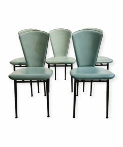 Posztmodern olasz zöld színű étkezőszék garnitúra / 5 db /