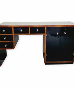 Art deco íróasztal króm gömbökkel